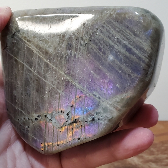 Labradorite Crystal Freeform 1.34 pounds Two-Sided Flash - Picture 10 of 17